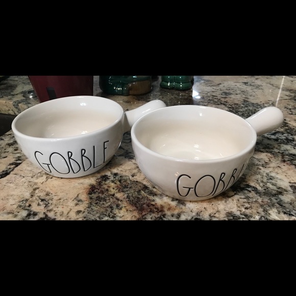 Rae Dunn Other - New set/2 Rae Dunn Thanksgiving GOBBLE soup/chili crocks/bowls